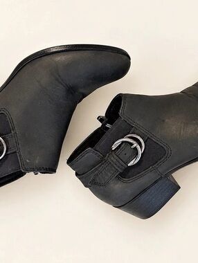 Clarks Collection Buckle Ankle Boots Black US 7.5 D